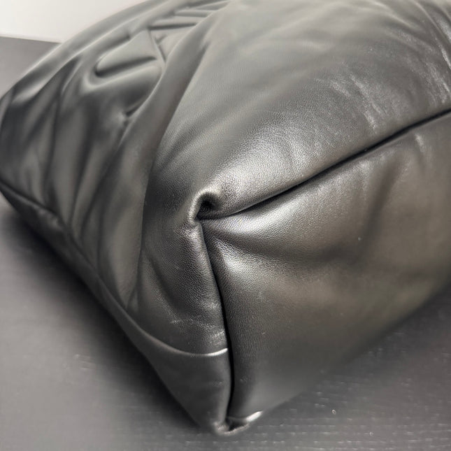 Sac Grand Cabas Saint Laurent cuir nappa noir