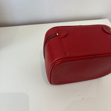 Vanity Chanel Cuir caviar rouge