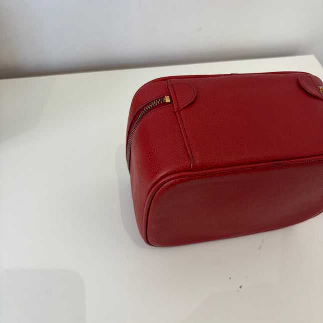 Vanity Chanel Cuir caviar rouge