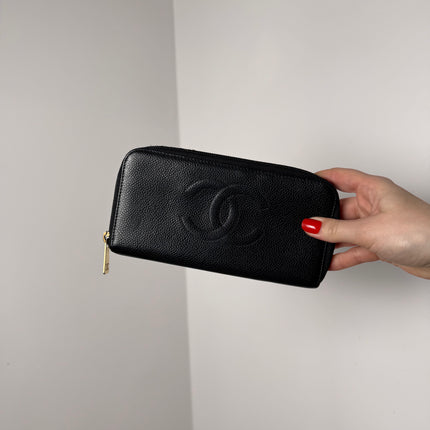 Portefeuille Chanel CC cuir grainé