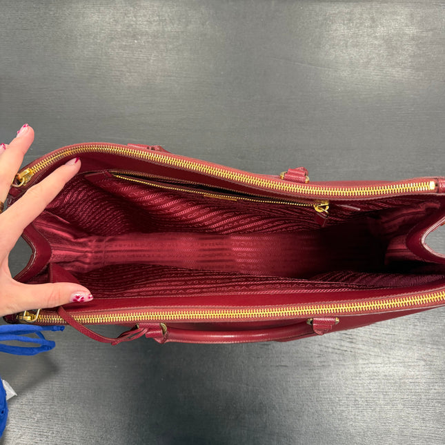 Cabas Prada Galleria GM Rouge