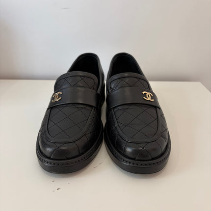 Mocassins Chanel noir CC T36,5