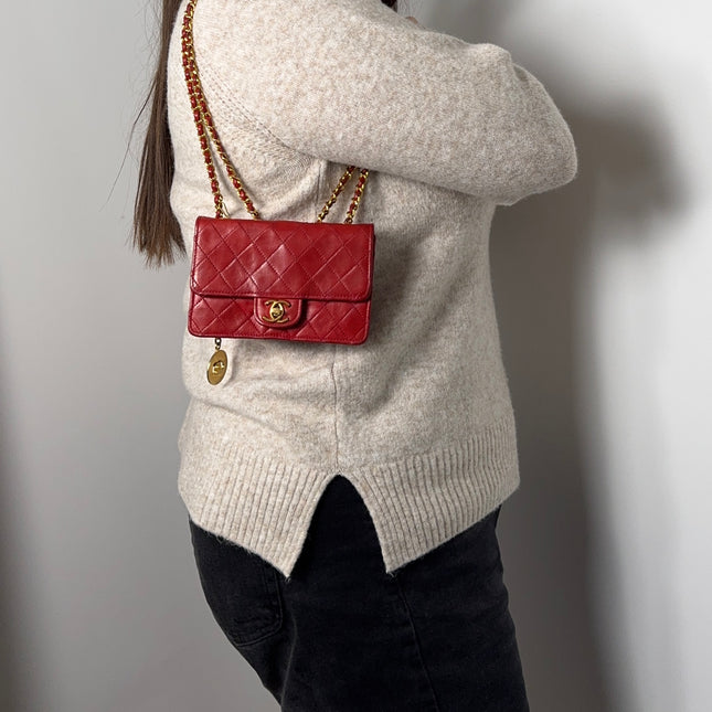 Sac Chanel Mini Timeless Vintage Rouge