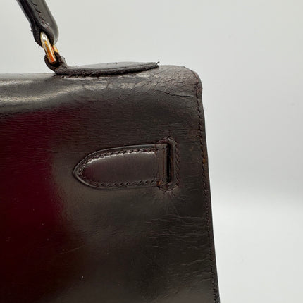 Sac Hermès Kelly 32 vintage marron