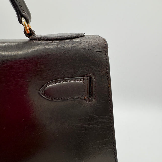 Sac Hermès Kelly 32 vintage marron