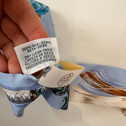 Twilly Hermès Cavalcades Bleu Ciel