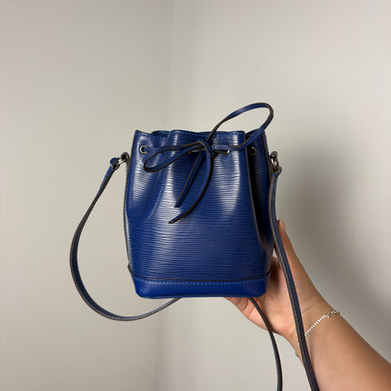 Sac Louis Vuitton Nano Noé Cuir Épi Marine