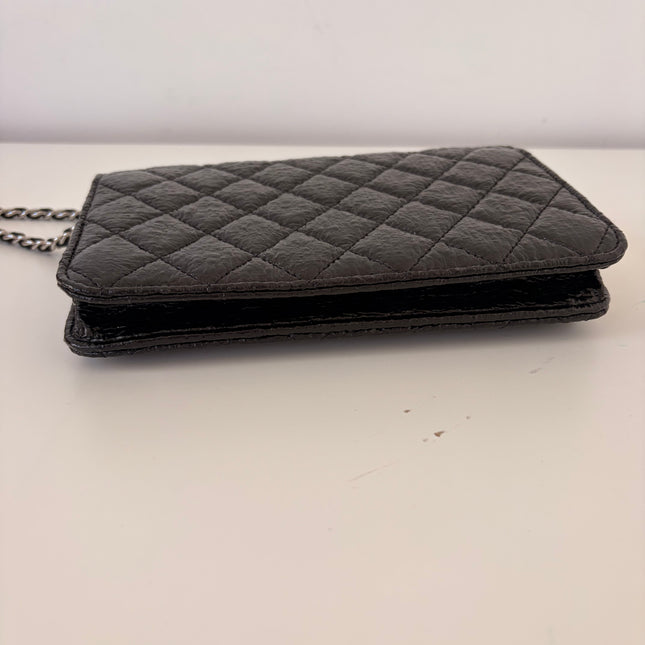 Sac Chanel Wallet on chain noir vernis