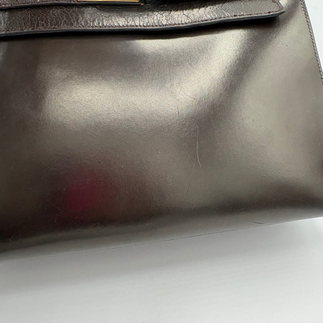 Sac Hermès Kelly 32 vintage marron