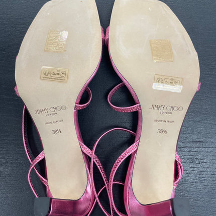 Sandales Jimmy Choo en cuir rose T38 1/2