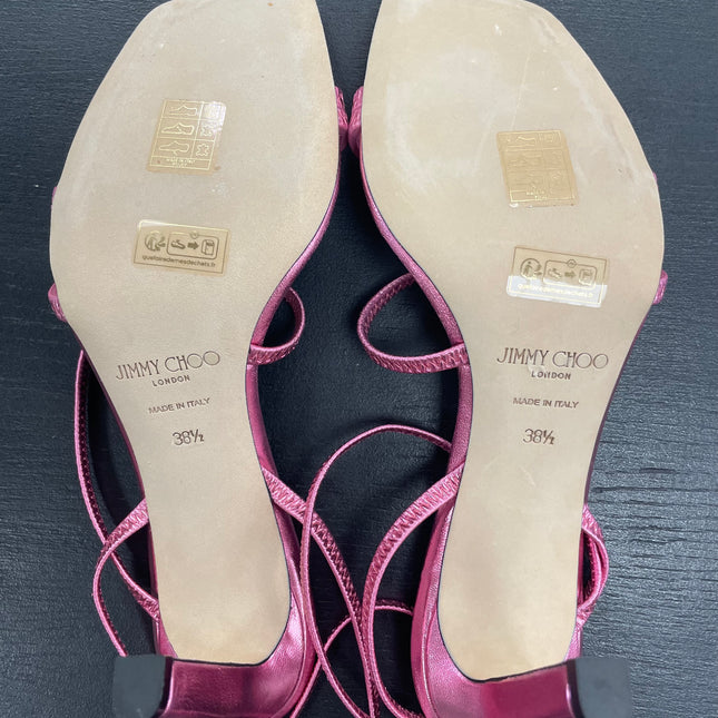 Sandales Jimmy Choo en cuir rose T38 1/2