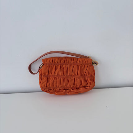 Sac Prada gaufre nylon papaya