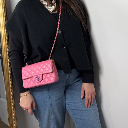 Sac Chanel Mini Timeless Rose Édition Limitée