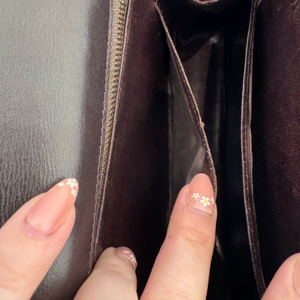 Sac Dior Vintage lézard marron