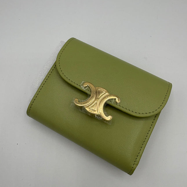 Portefeuille Céline triomphe vert sauge