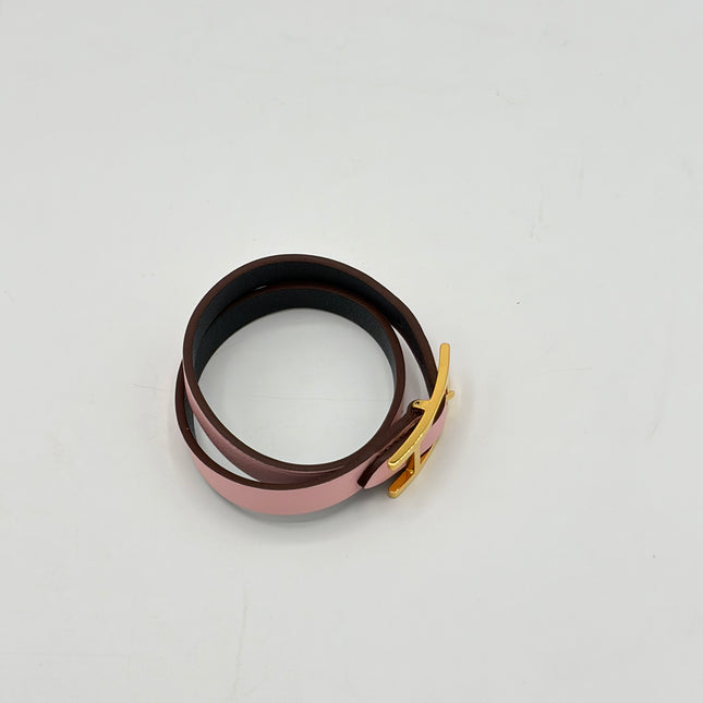 Bracelet Hermès Behapi double tour T1 Rose
