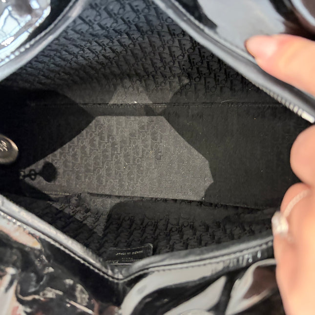 Sac Dior Lady Dior Large Noir Vernis