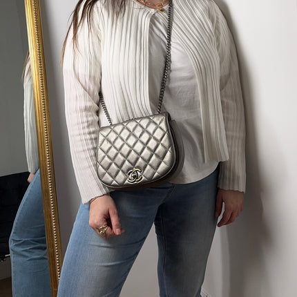 Sac Chanel Demie lune argent