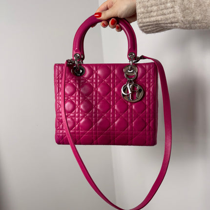 Sac Dior Lady Dior Medium Rose