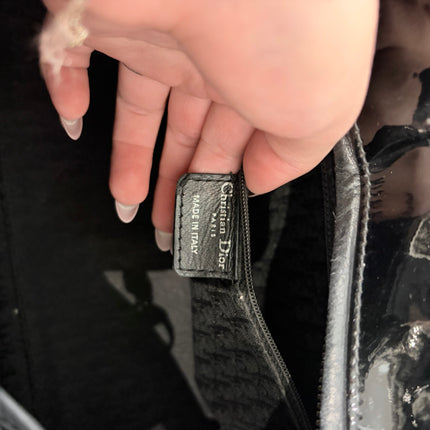 Sac Dior Lady Dior Large Noir Vernis