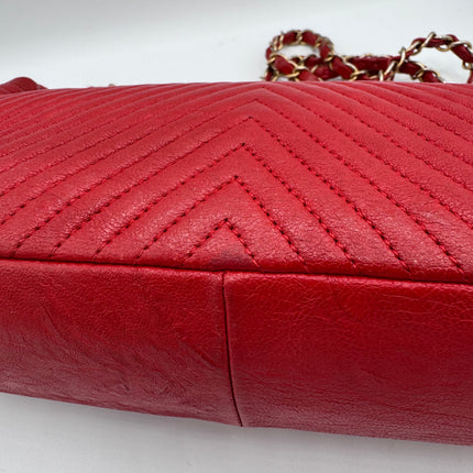 Sac chevrons Chanel Rouge