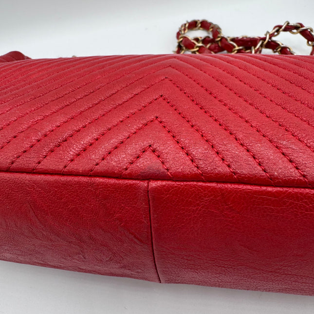 Sac chevrons Chanel Rouge
