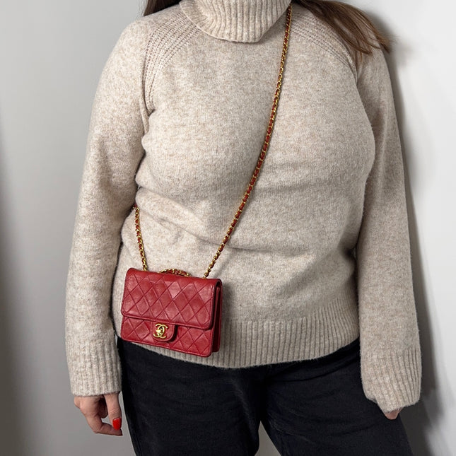 Sac Chanel Mini Timeless Vintage Rouge