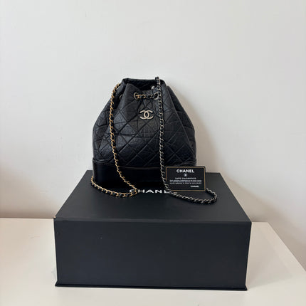 Sac à dos Chanel Gabrielle cuir noir