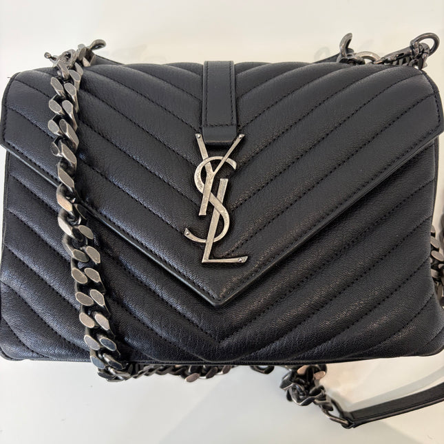 Sac Saint Laurent Collège medium noir