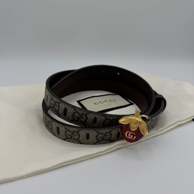 Ceinture Cuir Fraise Gucci