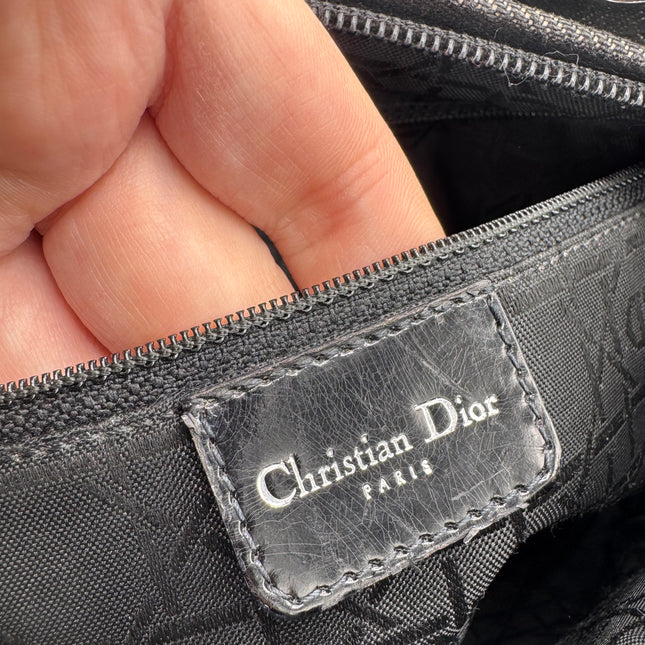 Sac Lady Dior Medium Tissu Jean Noir Dior