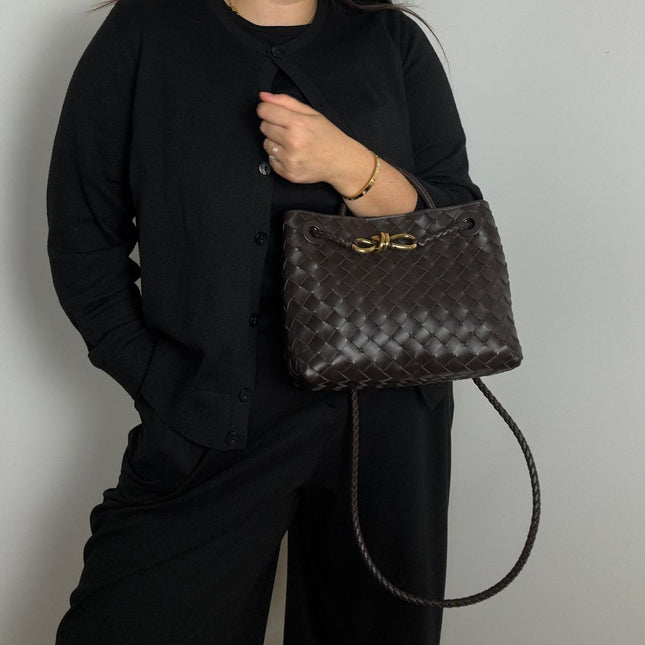 Sac Andiamo Petit Bottega Veneta Marron Fondant