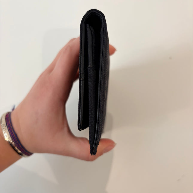 Portefeuille Chanel long en toile noir