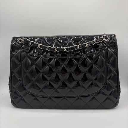 SAC CHANEL GRAND TIMELESS VERNIS NOIR