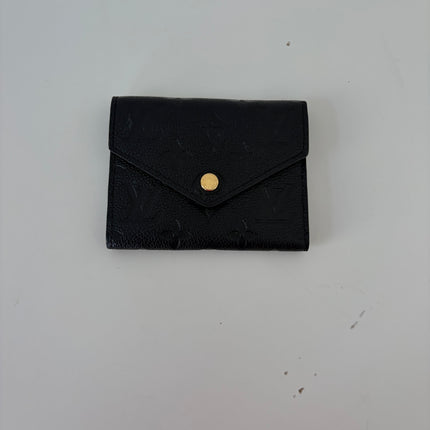 Portefeuille Louis Vuitton Victorine Cuir Empreinte Noir