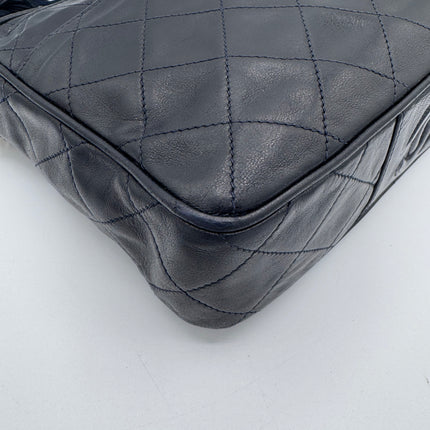 Sac Chanel caméra vintage bleu nuit