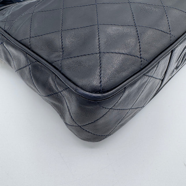 Sac Chanel caméra vintage bleu nuit