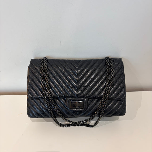 Sac Chanel Grand 2.55 Chevrons Noir