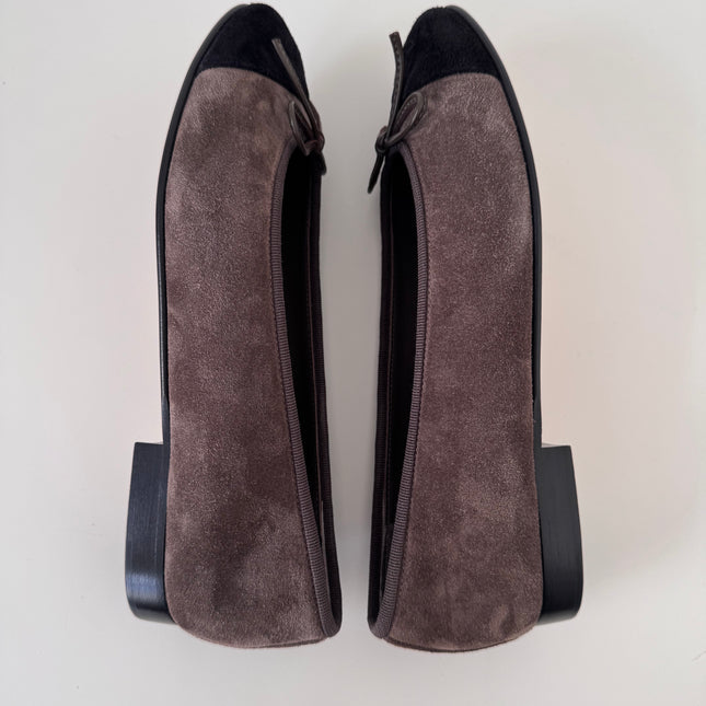 Ballerines Chanel T36 suède marron