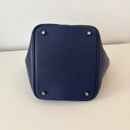 Sac Hermès Picotin 22 bleu marine