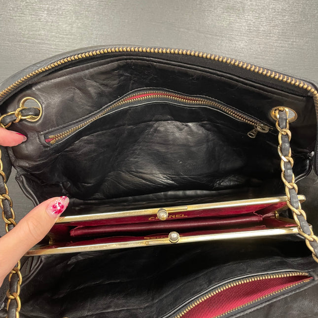 Sac Caméra vintage Chanel Noir