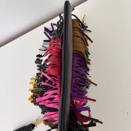Pochette Saint Laurent à franges