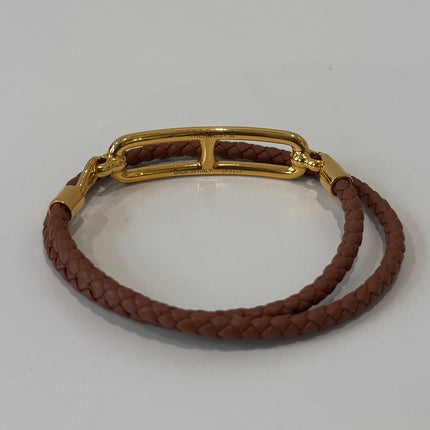 Bracelet Hermès Roulis Double Tour Gold T2