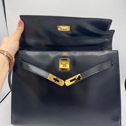 Kelly 32 Hermès Box Noir