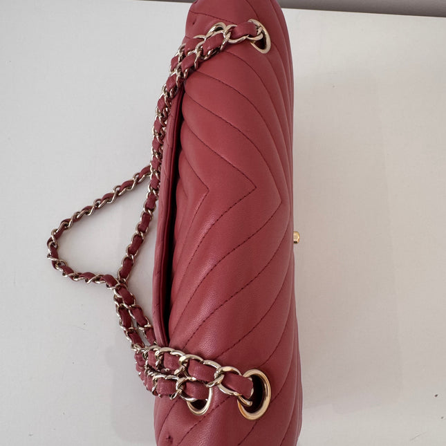 Sac Chanel Timeless 25 cm Chevrons Blush