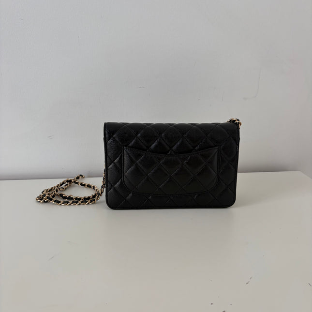 Sac Chanel Wallet on chain cuir caviar Noir