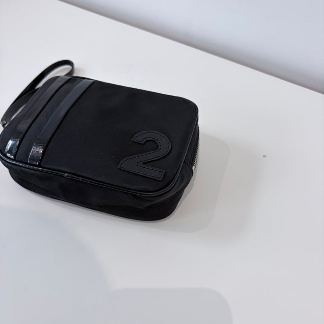 Trousse Dior à dragonne toile noire