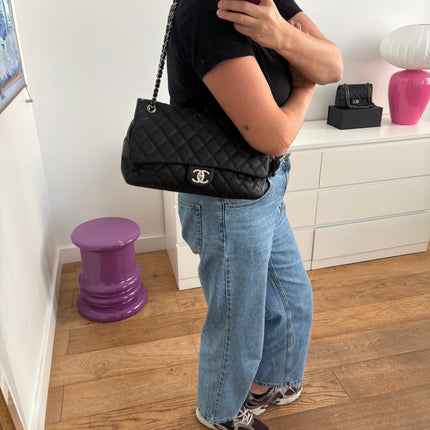 Sac Chanel single flap souple noir