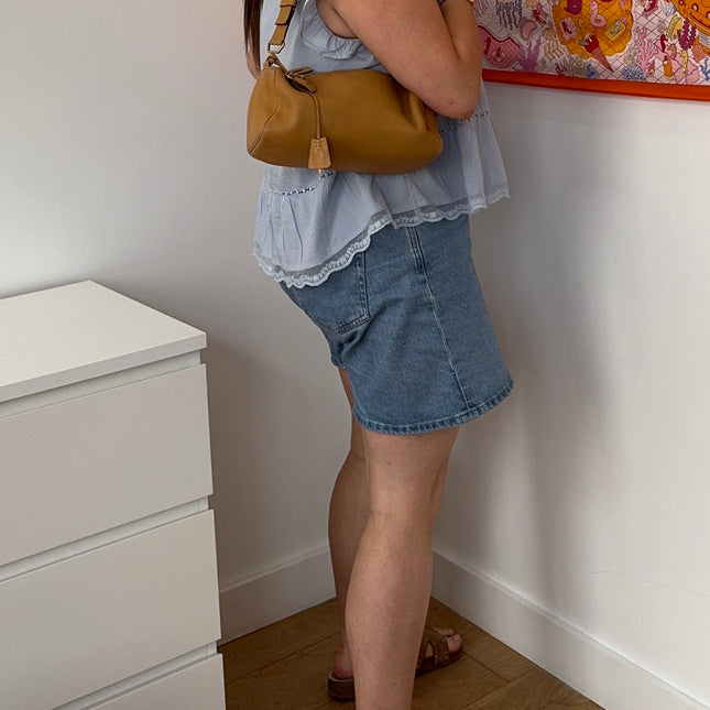 Sac baguette Prada bronze