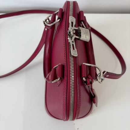 Sac Louis Vuitton BB Alma Cuir Épi Framboise